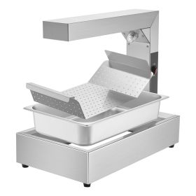 VEVOR French Fry Food Warmer, 750W Commercial Food Heating Lamp, Electric Stainless Steel Warming Light Dump Station (default: default)