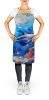 Dolphin Apron Cooking Kitchen Server Baking Crafts Gardening for Adult Women Men, Unisex, Large, Multicolor