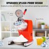VEVOR Ice Crushers Machine, 220lbs Per Hour Electric Snow Cone Maker with 4 Blades, Stainless Steel Shaved Ice Machine with Cover and Bowl