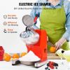 VEVOR Ice Crushers Machine, 220lbs Per Hour Electric Snow Cone Maker with 4 Blades, Stainless Steel Shaved Ice Machine with Cover and Bowl