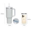 30OZ Straw Coffee Insulation Cup With Handle Portable Car Stainless Steel Water Bottle LargeCapacity Travel BPA Free Thermal Mug